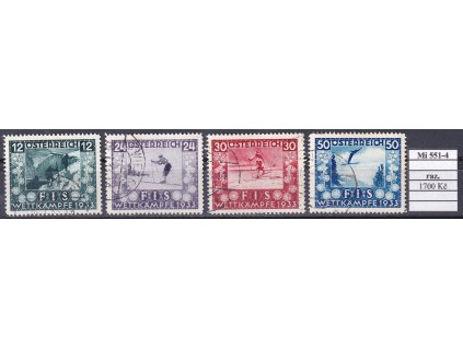 Rakousko Mi 551-4 razítkované