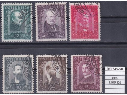 Rakousko Mi 545-50 razítkované