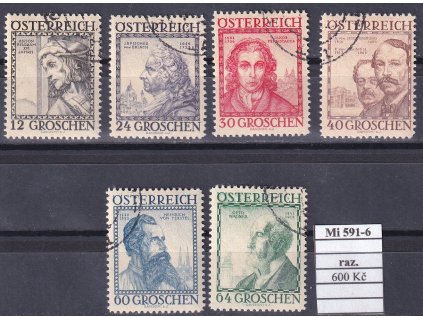 Rakousko Mi 591-6 razítkované