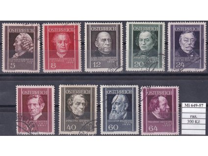 Rakousko Mi 649-57 razítkované