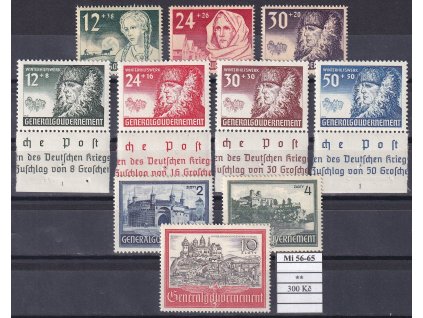 Generalgouvernement Mi 56-65 svěží