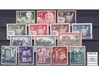 Generalgouvernement Mi 56-70 razítkované