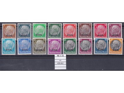 Elsass Mi 1-16 svěží