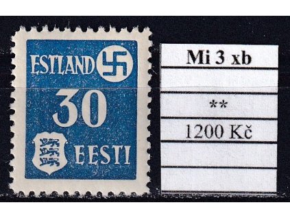 Estland Mi 3 xb svěží