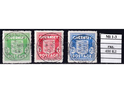 Guernsey Mi 1-3 razítkované