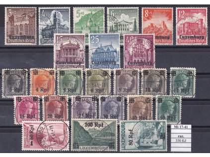 Luxemburg Mi 17-41 razítkované