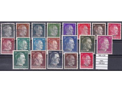 Ostland Mi 1-20 razítkované