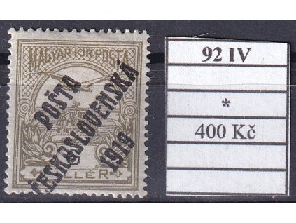 ČSR I 92 IV po nálepce
