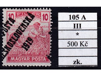 ČSR I 105 A III po nálepce zkoušené