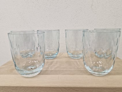 Jemně modré skleničky z foukaného skla - EGERMANN