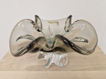 Nádherná dvoubarevná mísa z hutního skla - EGERMANN