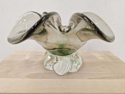 Nádherná dvoubarevná mísa z hutního skla - EGERMANN