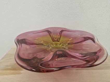 Dvoubarevná mísa z hutního skla - Josef Hospodka