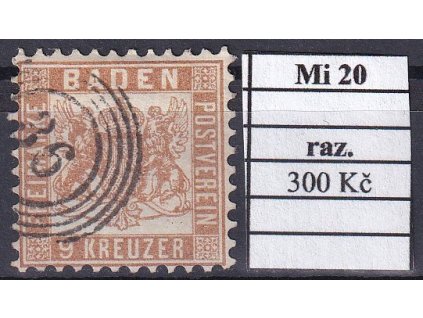 Baden Mi 20 razítkované