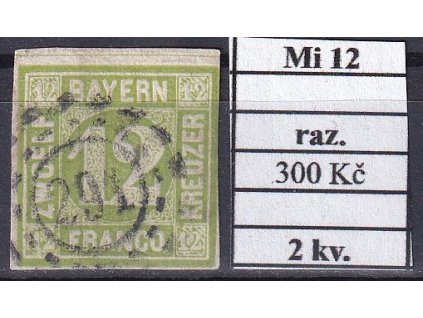 Bayern Mi 12 razítkované 2. kvalita
