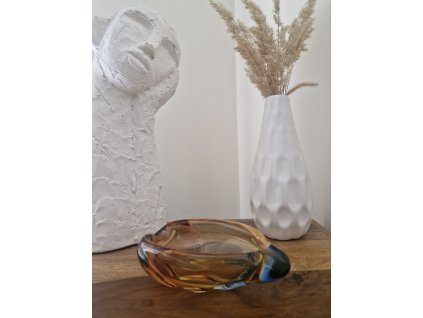 Popelník z hutního skla, kol. ROMANA - H. Machovská