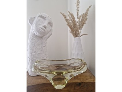 Citrínová žardinka z hutního skla - Miloslav Klinger