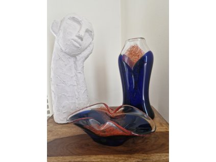 Luxusní mísa z hutního skla - sklárna ŽBS