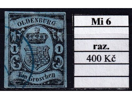 Oldenburg Mi 6 razítkované
