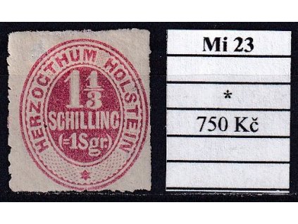 Schleswig-Holstein Mi 23 po nálepce