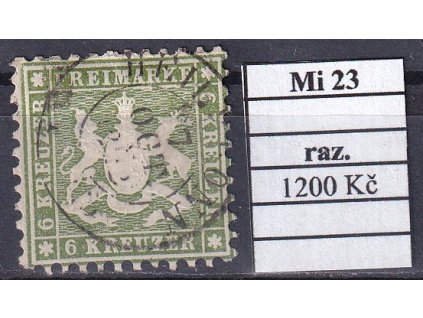 Wurttemberg Mi 23 razítkované