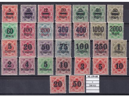 Wurttemberg Mi 159-88 po nálepce