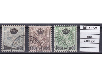 Wurttemberg Mi 217-9 razítkované