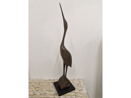 Nádherná interiérová dekorace - drevěná volavka