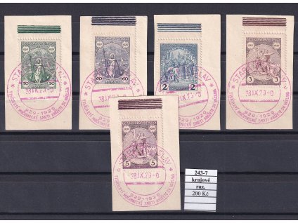 ČSR I 243-7 krajové razítkované