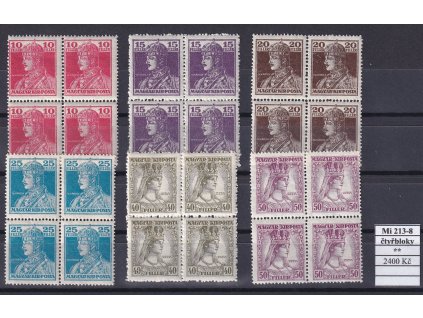 Maďarsko Mi 213-8 čtyřbloky svěží