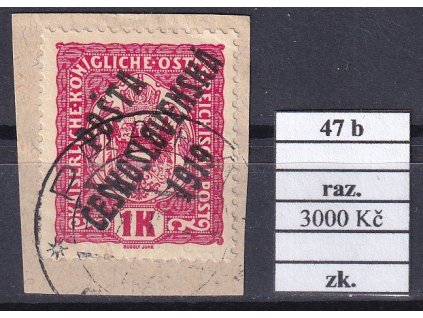 ČSR I 47 b razítkované zkouśené