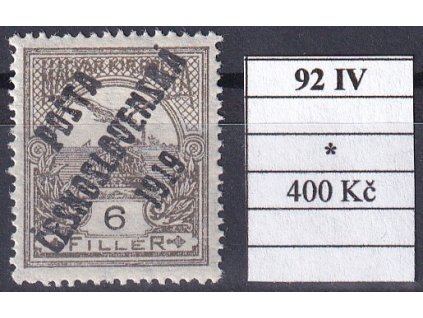 ČSR I 92 IV po nálepce