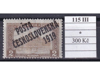 ČSR I 115 III po nálepce