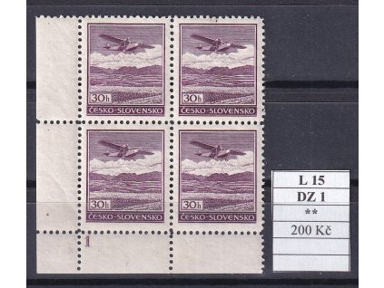 ČSR I L 15 DZ 1 čtyřblok svěží