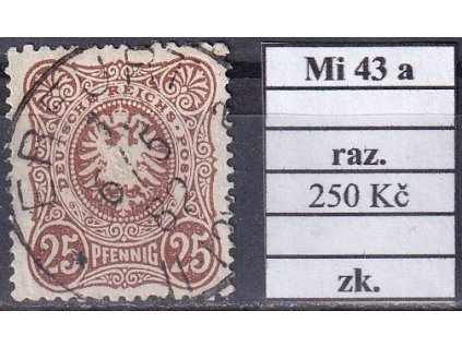 Deutsches Reich Mi 43 a razítkované zkoušené