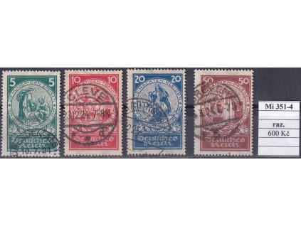 Deutsches Reich Mi 351-4 razítkované