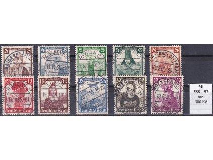 Deutsches Reich Mi 588-97 razítkované