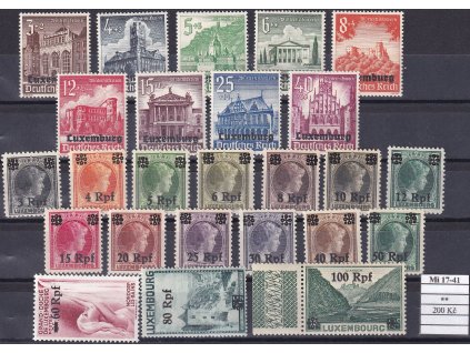 Luxemburg Mi 17-41 svěží