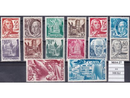 Wurttemberg Mi 14-27 svěží