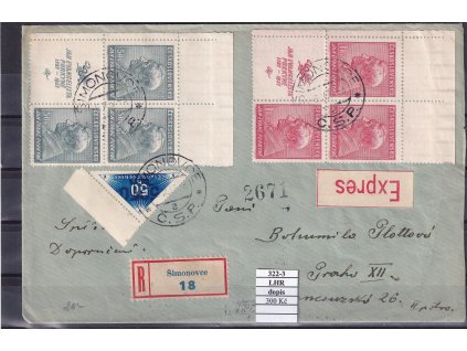 ČSR I 322-3 LHR na dopise