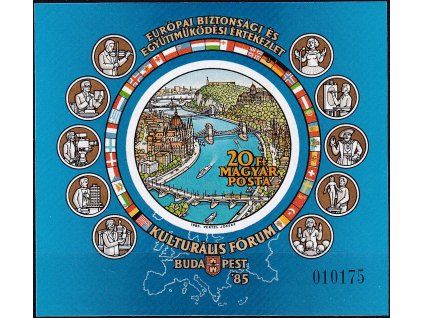 Maďarsko Mi Bl 180 B svěží