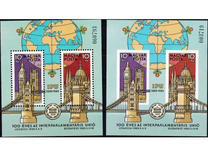 Maďarsko Mi Bl 202 A + B svěží