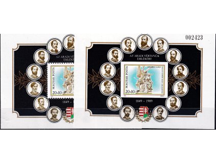 Maďarsko Mi Bl 206 A + B svěží