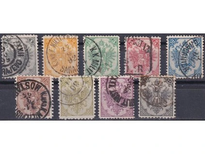 Bosna Mi 1-9 I razítkované