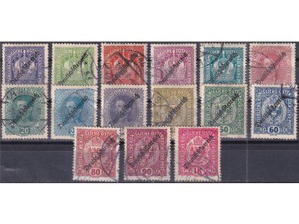 Rakousko Mi 228-42 razítkované