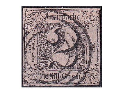 Thurn und Taxis Mi 5 plný strih razítkované