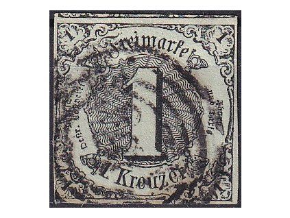Thurn und Taxis Mi 7 plný strih razítkované