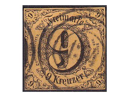Thurn und Taxis Mi 10 II plný strih razítkované