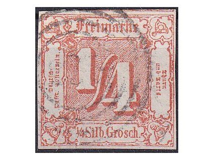 Thurn und Taxis Mi 13 plný strih razítkované