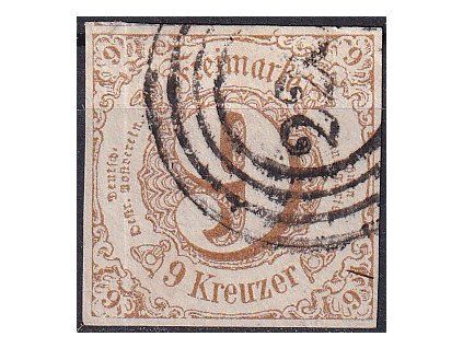 Thurn und Taxis Mi 34 II plný strih razítkované